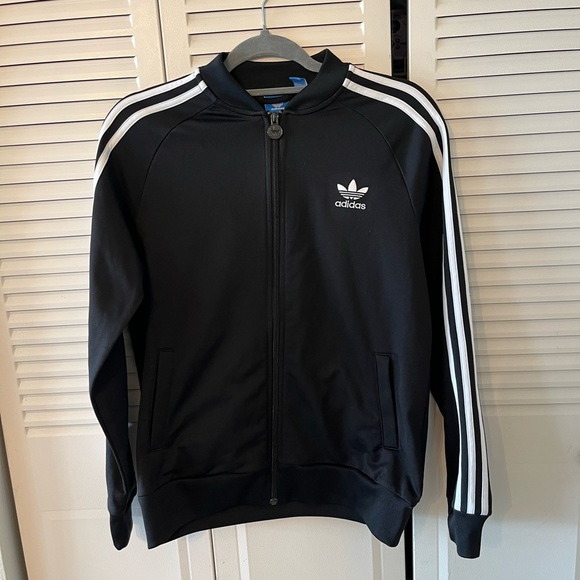 ADIDAS 3 stripe jacket. Youth size 13/14, or used as a womens SMALL. - Picture 3 of 6